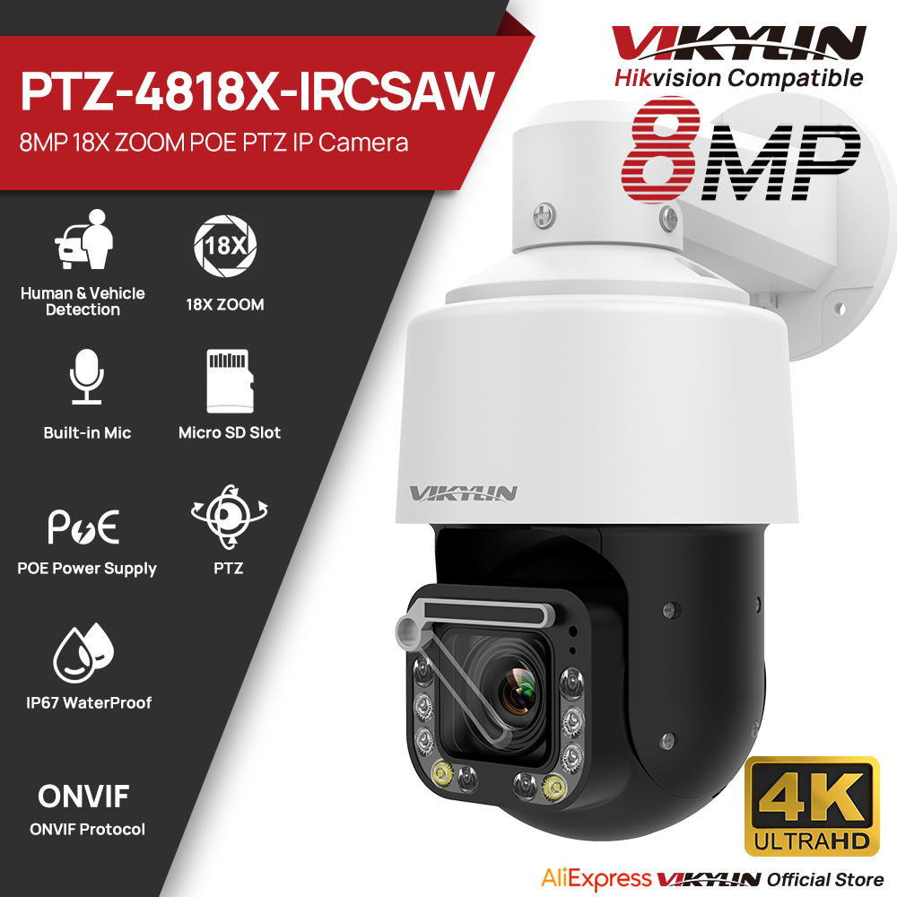 Outdoor Power G Motion - Vikylin 4K 8MP 18X Optical Zoom