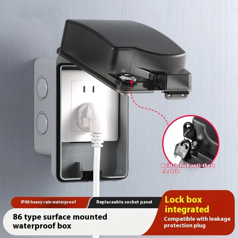 Outdoor Power Socket Cover - Outdoor Waterproof Socket Open-installed Outdoor Rainproof
