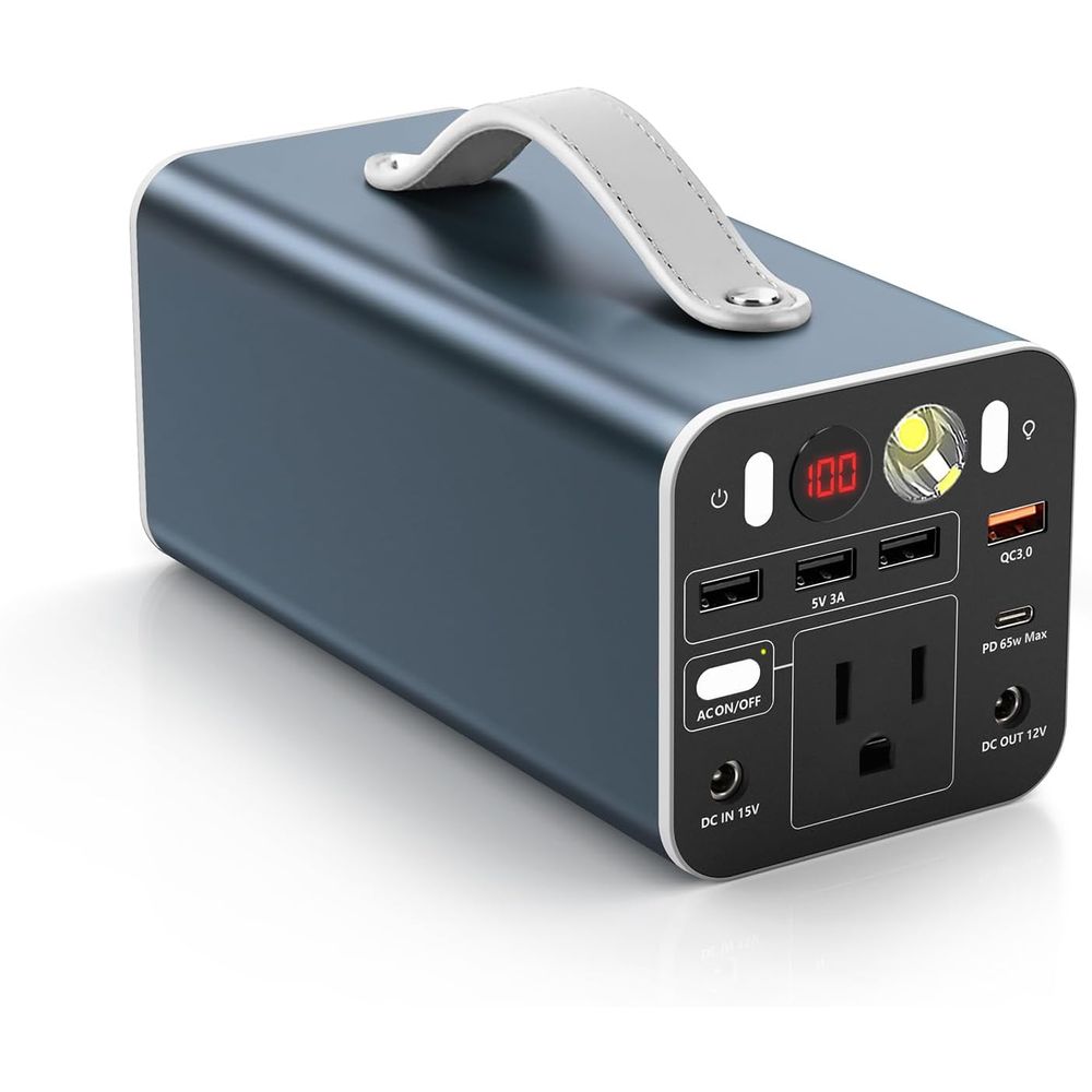 Outdoor Power Bank With Ac Outlet - 150W Portable Power Station, 155.4Wh Laptop