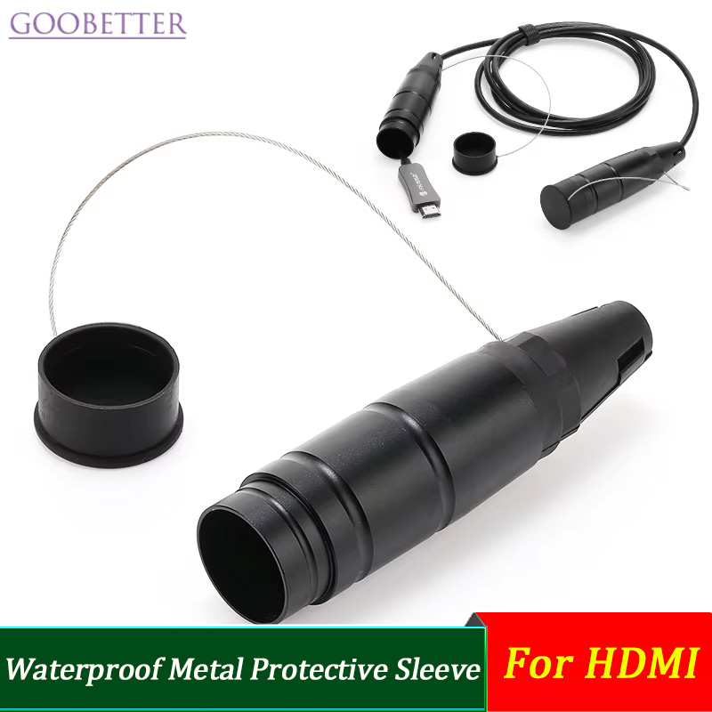 Outdoor Power Socket Cover - Metal Waterproof Protective Sleeve for HDMI