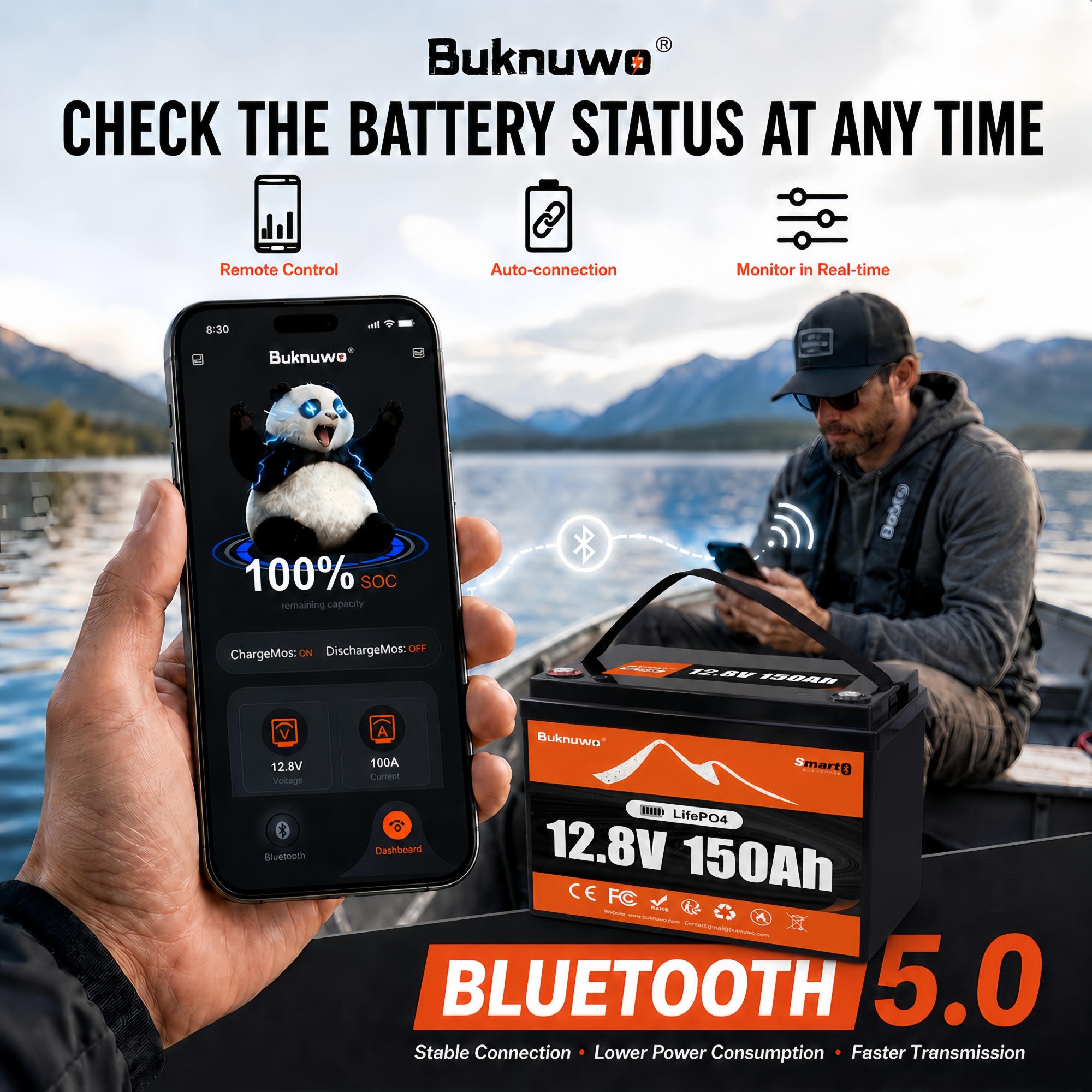 Smart 12V/12.8V 150Ah Bluetoot - огляд і ціна Outdoor Power Supply 12V