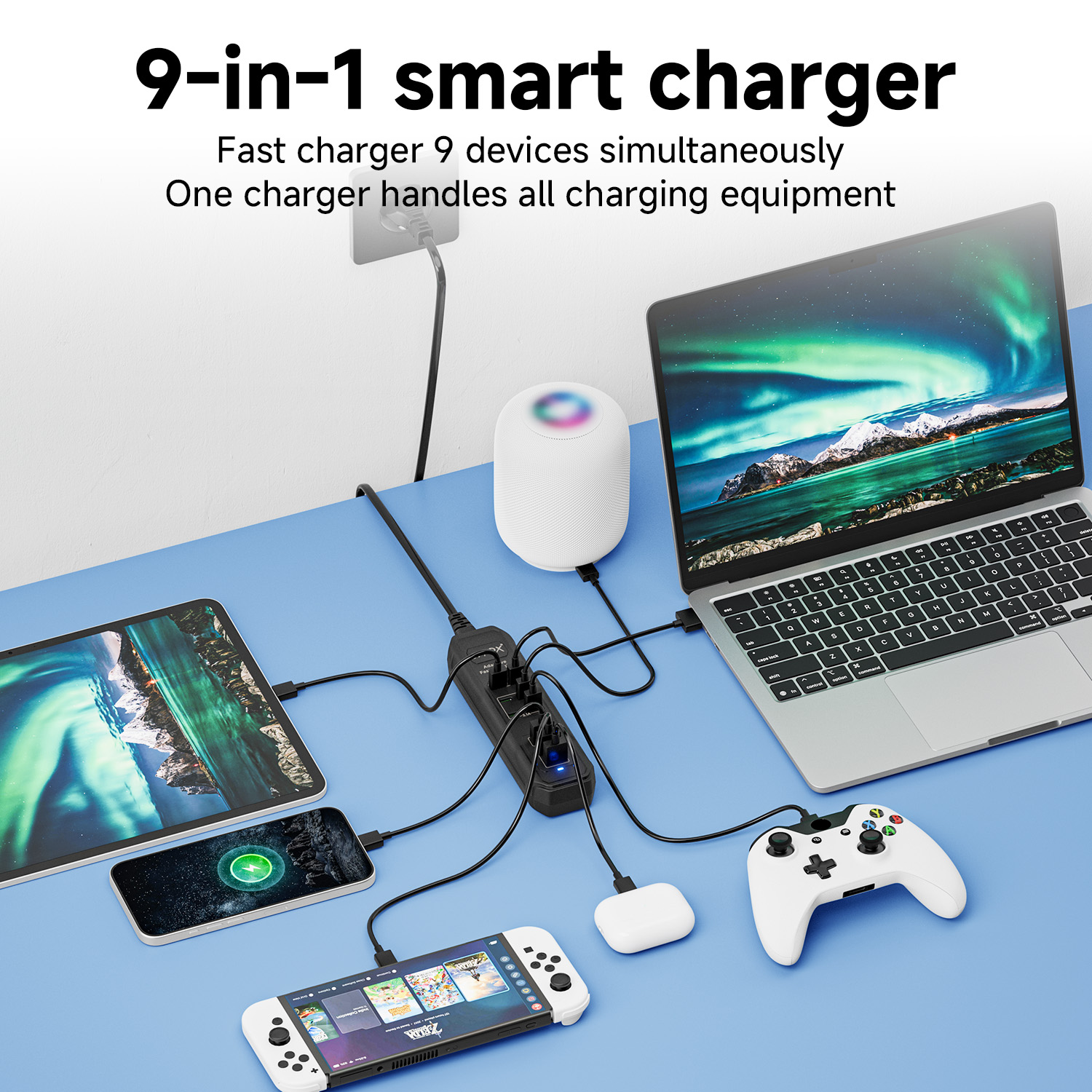 85W EU UK US Plug Multi-Port F - огляд і ціна Outdoor Usb Power Adapter