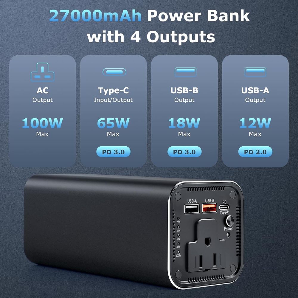 100W AC Outlet 98Wh Power Bank - огляд і ціна Outdoor Power Bank With Ac Outlet