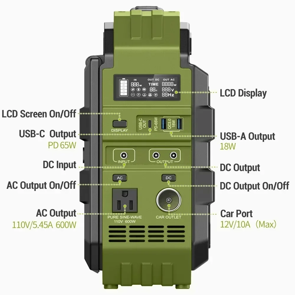 Portable Power Station 1000W L - огляд і ціна Outdoor Power Bank With Ac Outlet