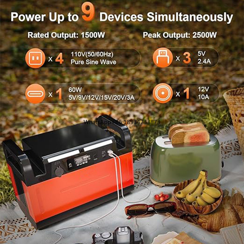 1500watt Portable Power Bank P - огляд і ціна Outdoor Power Bank With Ac Outlet