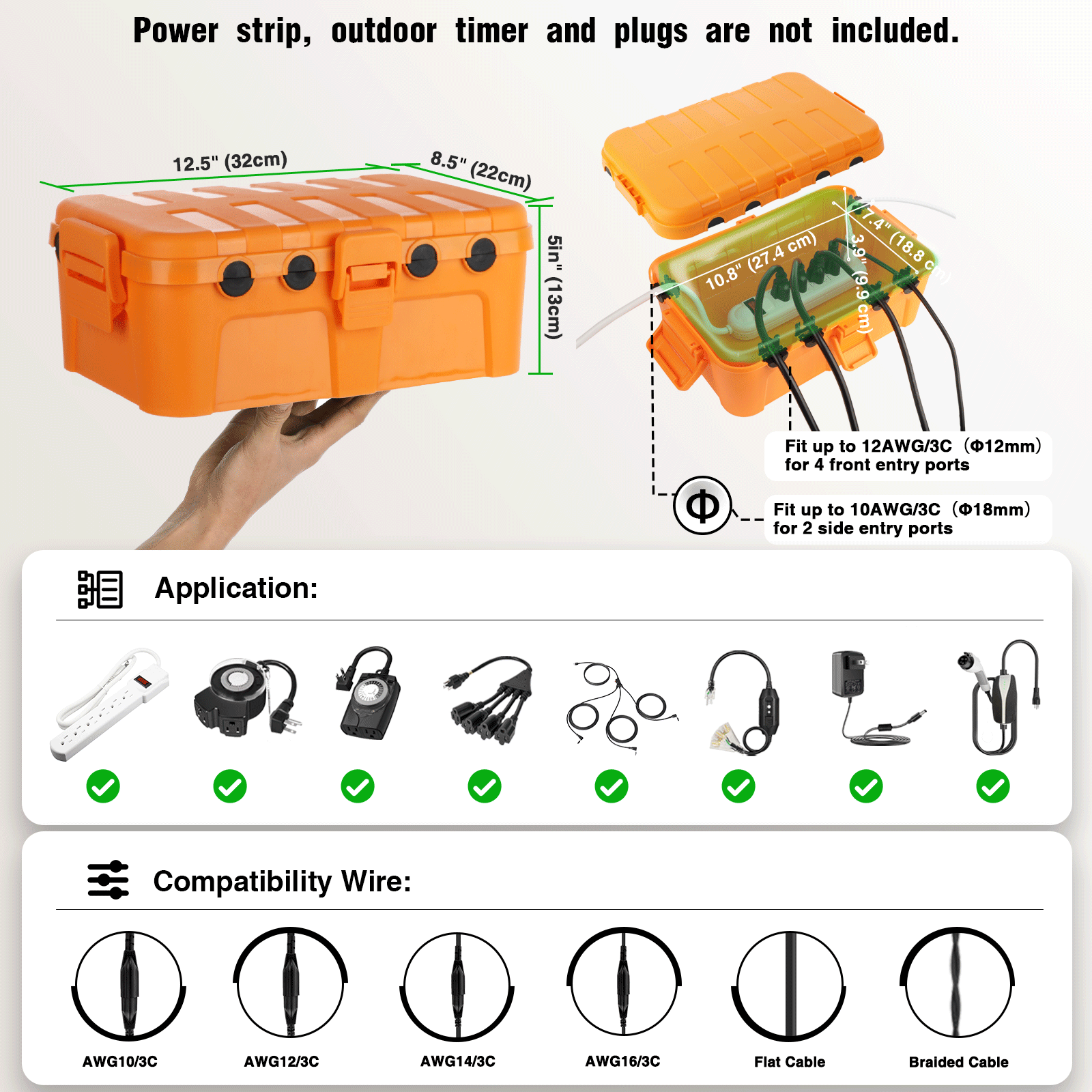 Large Outdoor Waterproof Elect - огляд і ціна Outdoor Power Cable Junction Box