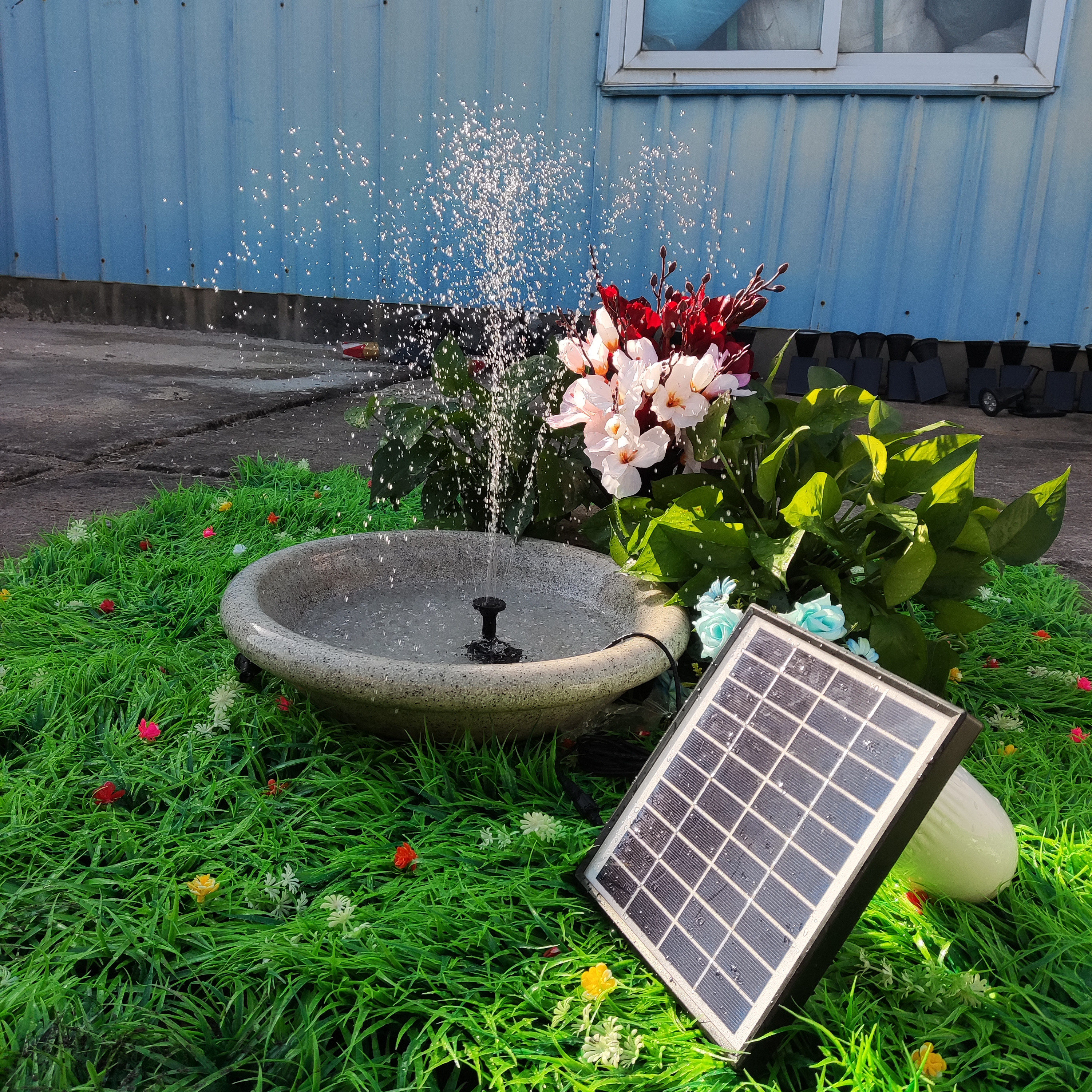 Solar Fountain, Solar Powered  - огляд і ціна Panel Power Outdoor