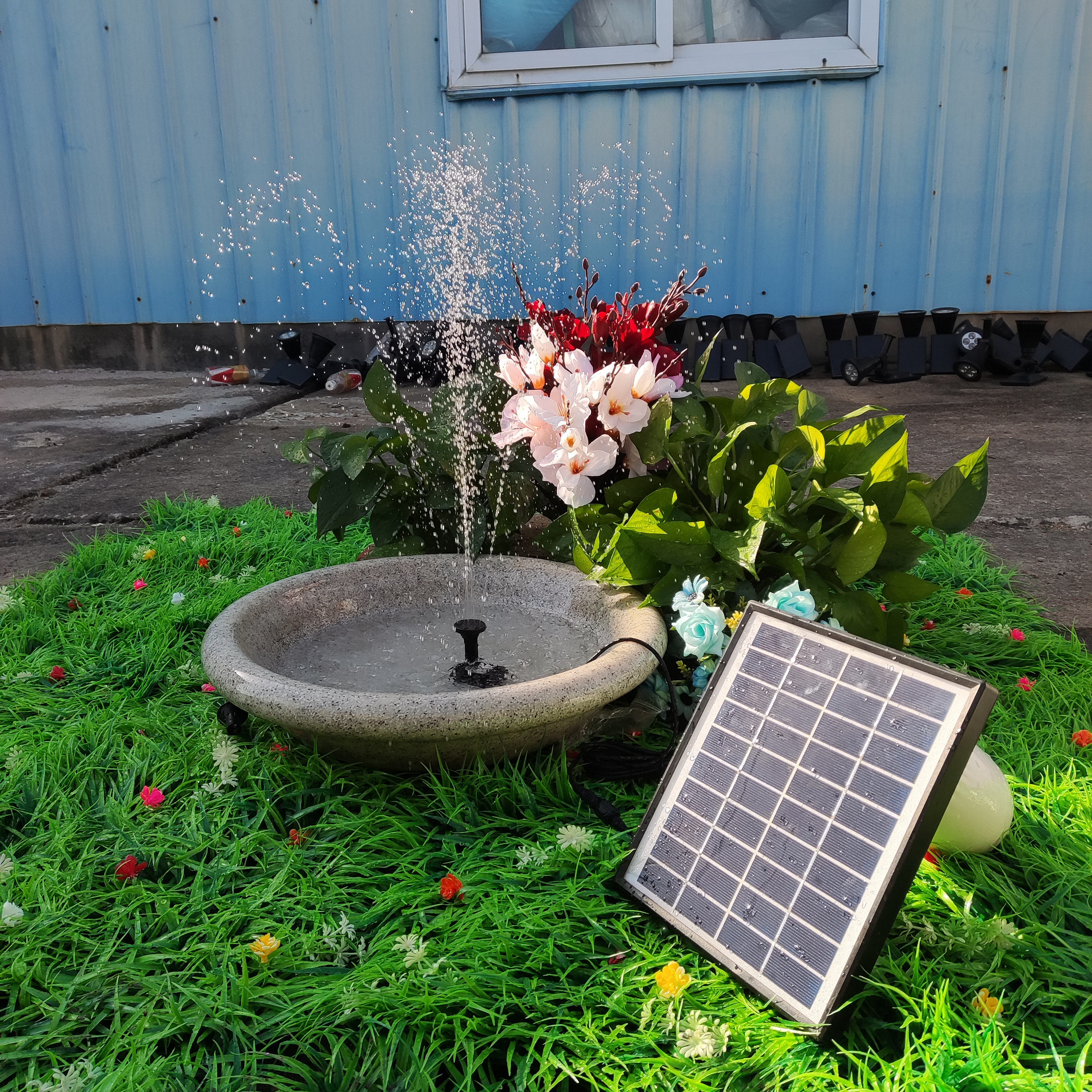 Solar Fountain, Solar Powered  - огляд і ціна Panel Power Outdoor