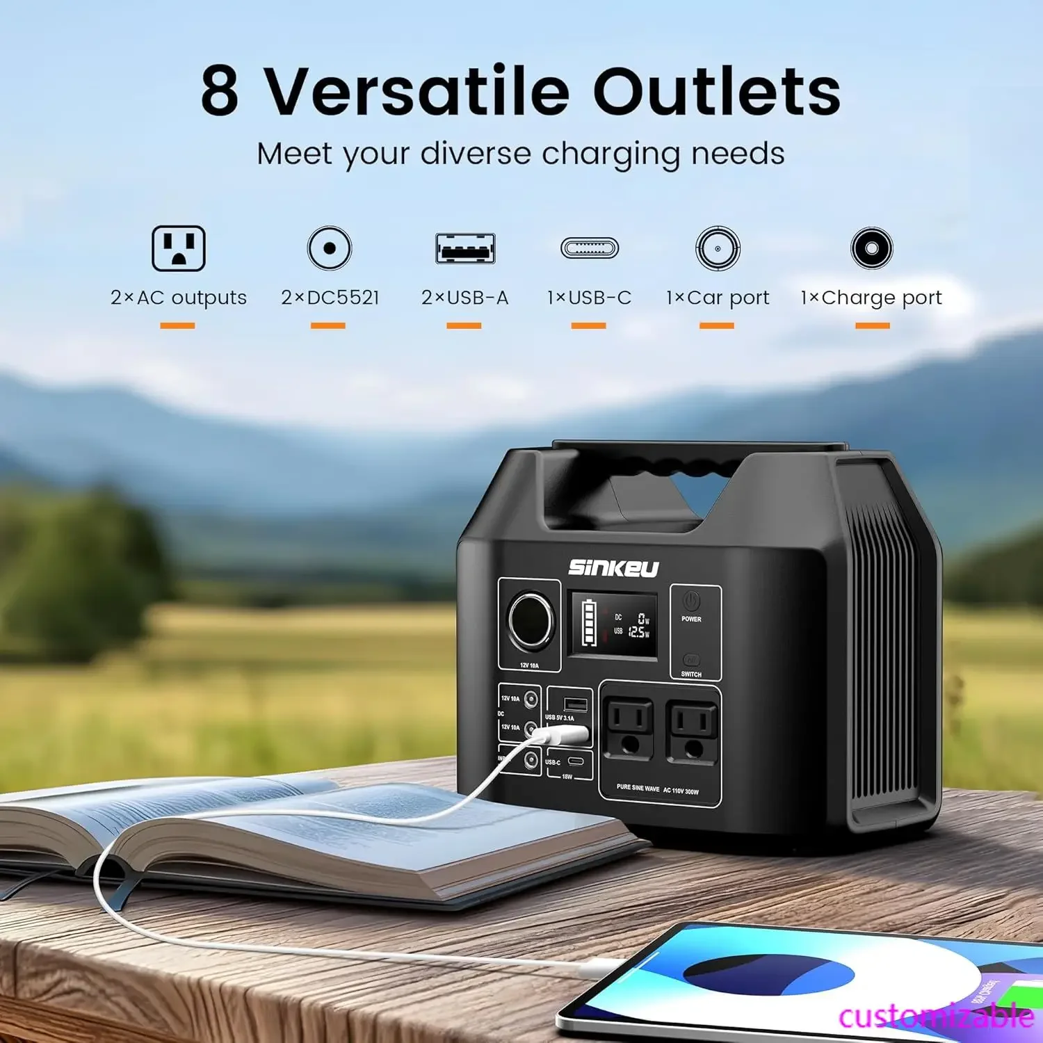 Portable Power Station 80000mA - огляд і ціна Outdoor Power Bank With Ac Outlet