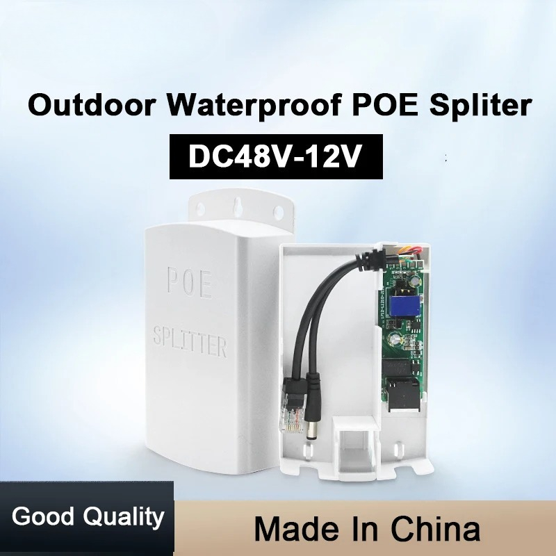 1PCS  POE Splitter 48V to 12V  - огляд і ціна Outdoor Power Supply 12V
