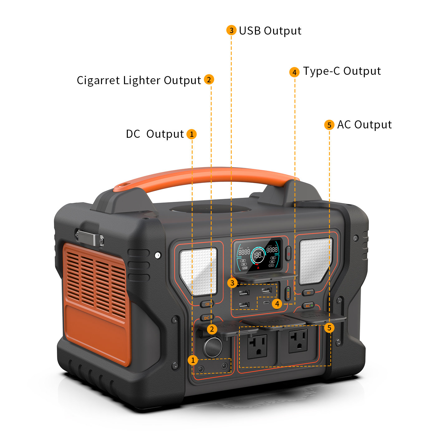 110V 220V AC Outlet Rechargeab - огляд і ціна Outdoor Power Bank With Ac Outlet
