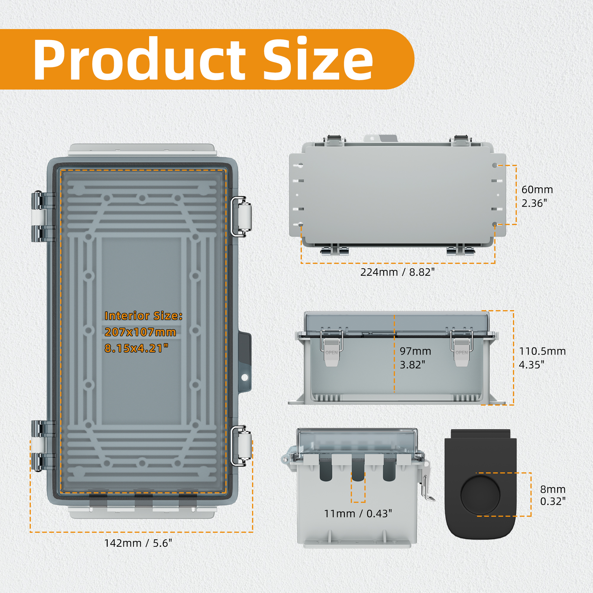 DaierTek 9x5x4.3“ Outdoor Exte - огляд і ціна Outdoor Power Socket Cover