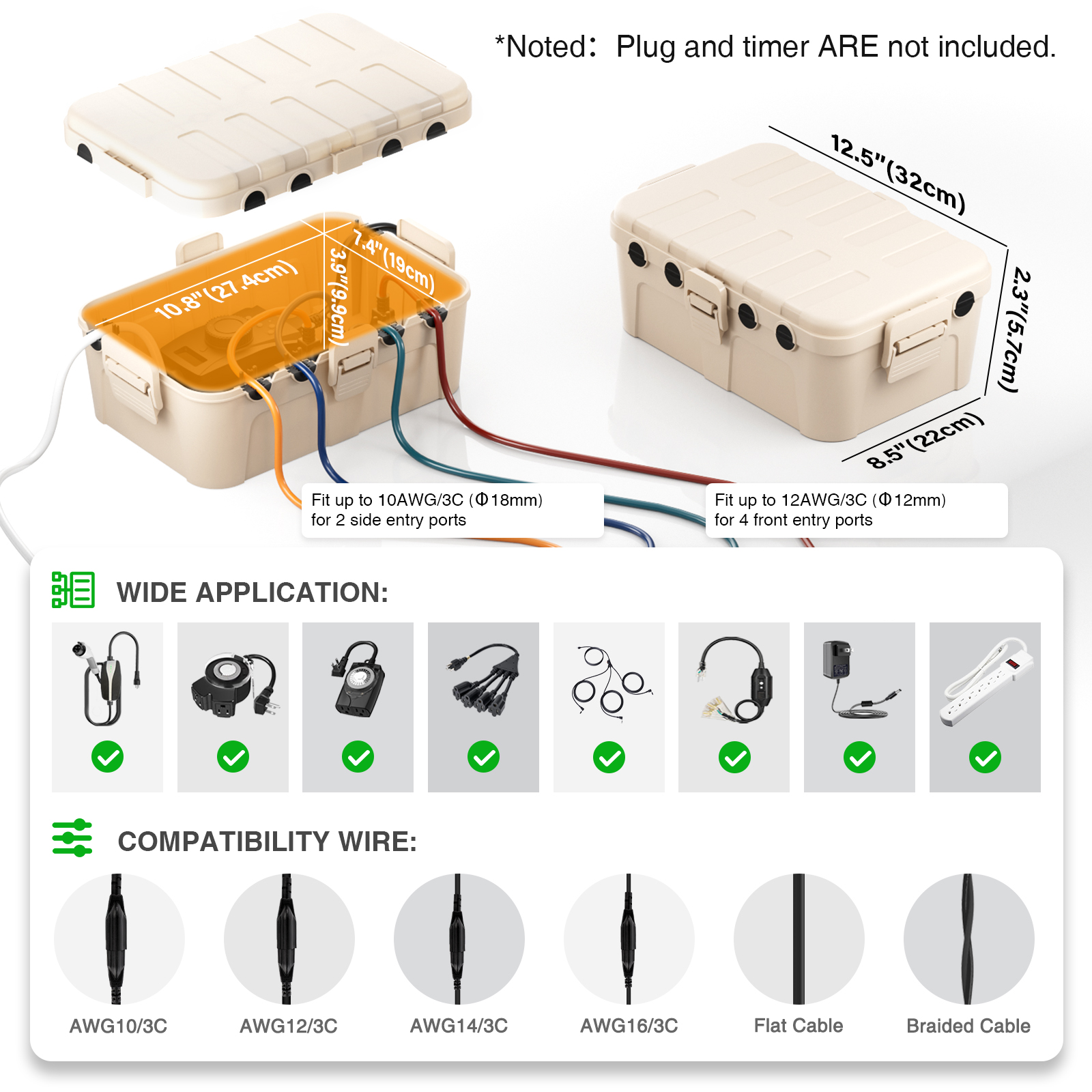 Outdoor Junction Box Large 32x - огляд і ціна Outdoor Power Cable Junction Box