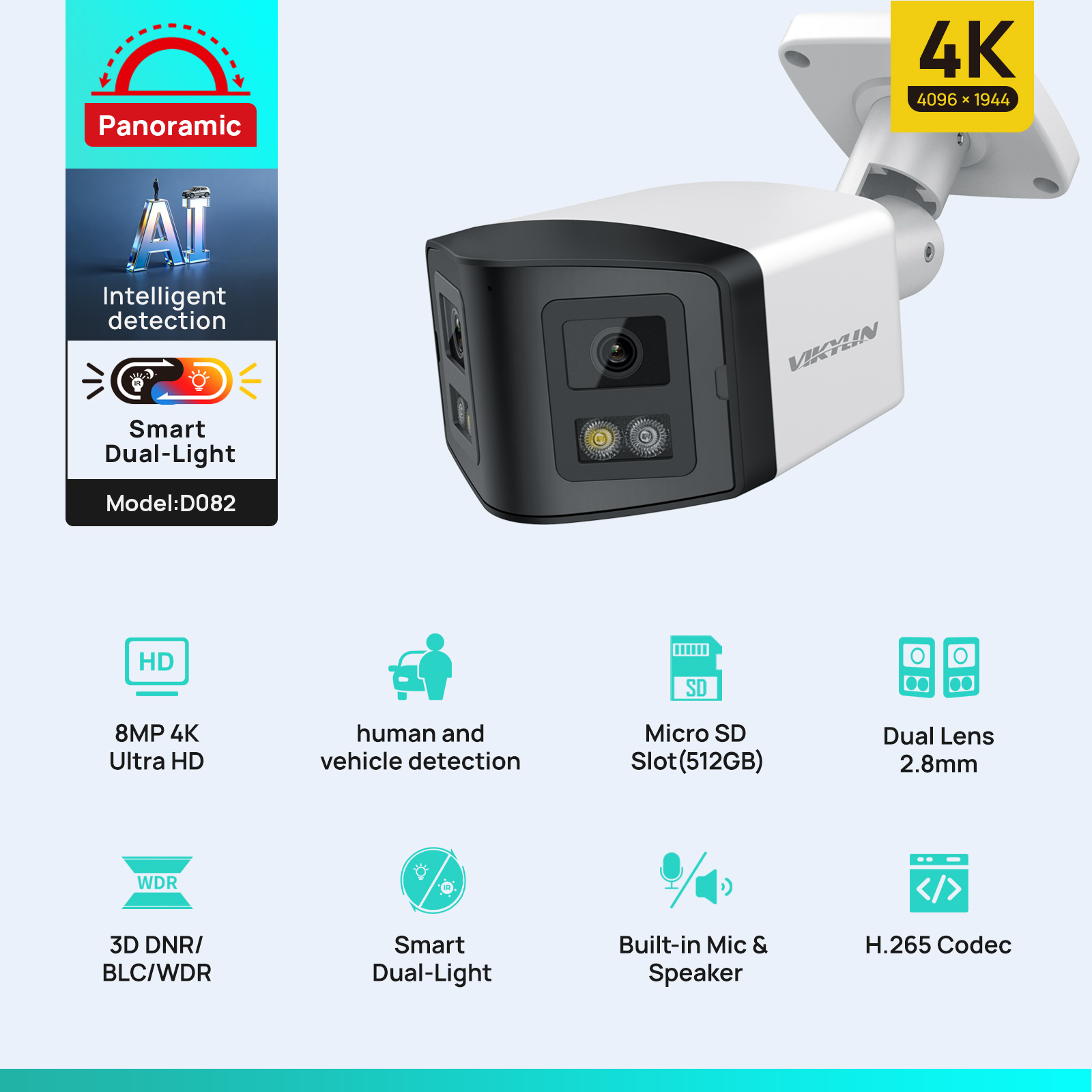 VIKYLIN 170° Panoramic 4K IP S - огляд і ціна Outdoor Power G Motion