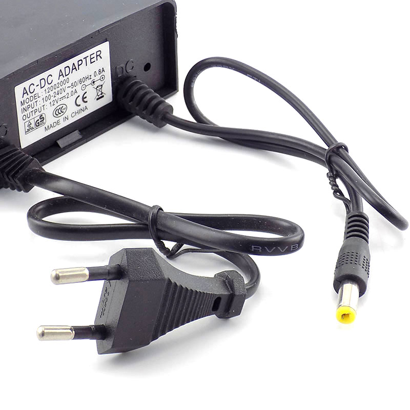 AC/DC 12V 2A 2000ma CCTV camer - огляд і ціна Outdoor Power Supply 12V