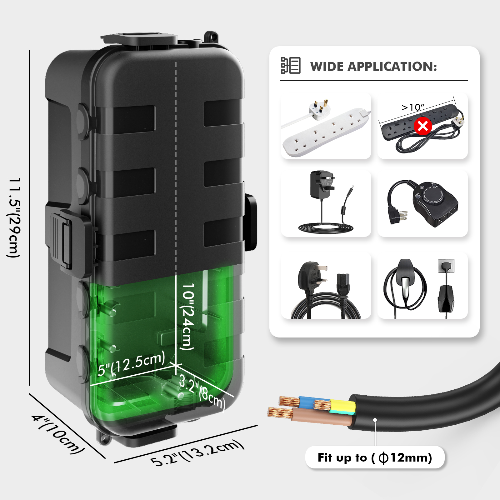 Medium Outdoor Electrical Box, - огляд і ціна Outdoor Power Socket Cover