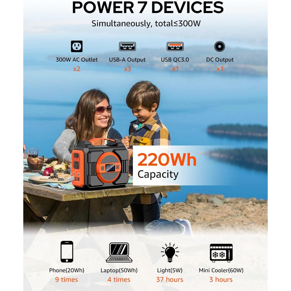 300W Portable Solar Generator  - огляд і ціна Outdoor Power Bank With Ac Outlet