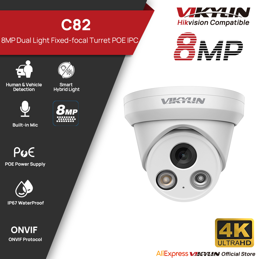 VIKYLIN 8MP 4K Dual Light IP C - огляд і ціна Outdoor Power G Motion